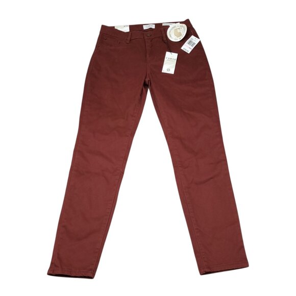 Curve Appeal Twill Minimalist Jegging Pants Stretch Dark Brown Women's Size 6 28 - Picture 1 of 8